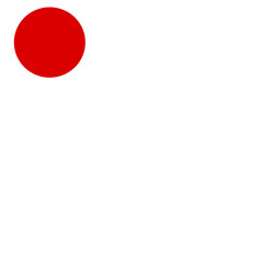 Corner of Japanese Flag Blobs