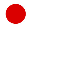 Corner of Japanese Flag Blobs