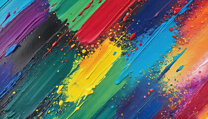 Abstract oil paint background. Multicolored spots of oil paint.