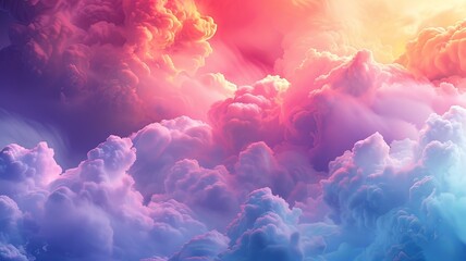 many colored clouds background