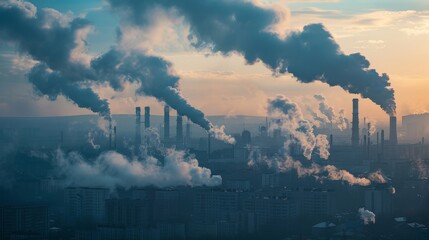 Air pollution from industrial chimneys