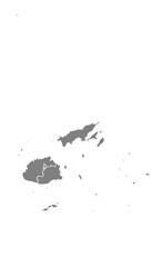 Outline of the map of Fiji with regions