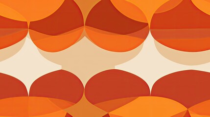 Fototapeta premium Dynamic geometric patterns merging in shades of vibrant orange