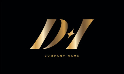 DH, HD, D, H Abstract Letters Logo Monogram