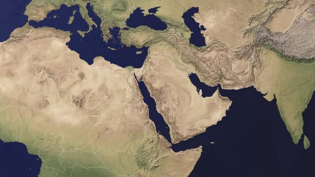 Iran Map Globe Earth From Space