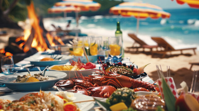 Beachside Independence Day BBQ Party Surf Turf