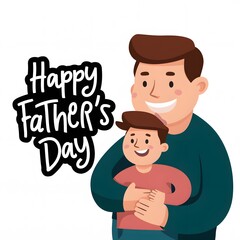 Happy fathers Day cartoon Creacter Hug  best wishes her fathers Day them