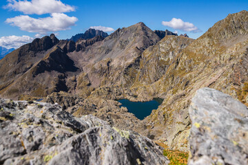 Lake Gelt the heart of Orobie Alps, Lombardy, Italy.