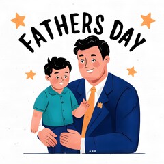 Happy fathers Day cartoon Creacter Hug  best wishes her fathers Day them