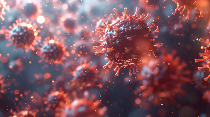 This is a microscopic view of the new coronavirus. It is a microscopic virus, causing flu-like symptoms.