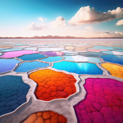 Vibrant and Abstract: A Realistic Photo of Multiple Colorful Shapes
