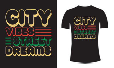 Print Typography and Vector T-Shirt Design Template.