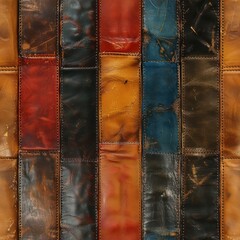 Seamless abstract multicolored leather decorative texture pattern