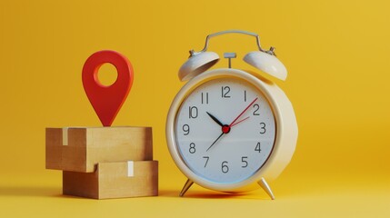 The Alarm Clock and Location Pin
