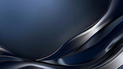 Sophisticated background with elegant deep blue waves and sleek metallic sheen