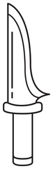 knife tube icon Clips art line style, isolated png
