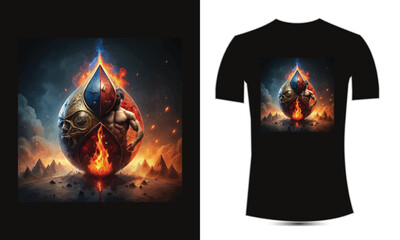 Print Typography and Vector T-Shirt Design Template.