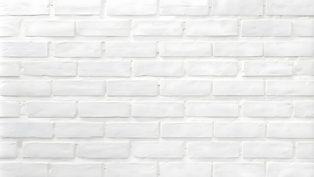 Fototapeta Abstract white brick wall texture for pattern background