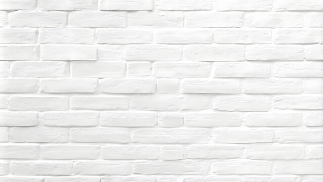 Fototapeta Abstract white brick wall texture for pattern background