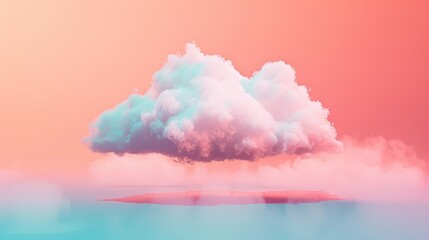 Cloud Hovering Over Water