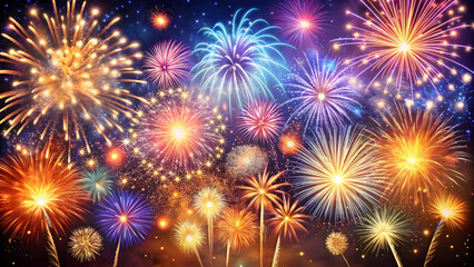 Fototapeta premium fireworks salute background