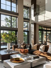 Obraz premium High-End Real Estate Office Agents Crafting Luxury Interior Design Concept