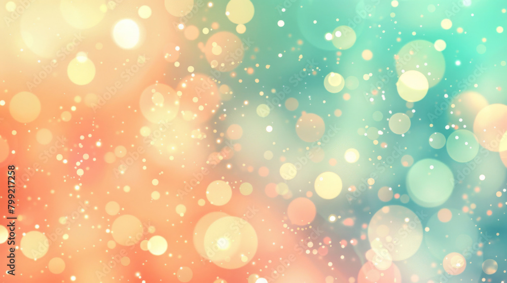 Poster smooth gradient of warm to cool colors in abstract bokeh lights background