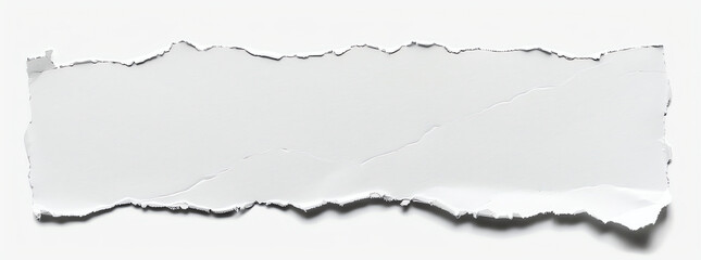 Torn White Paper Texture on Clean Background