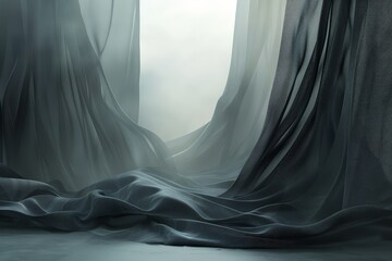 Flowing Sheer Draped Fabric Background Backdrop