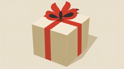 Stylish Gift Box Illustration Generative AI
