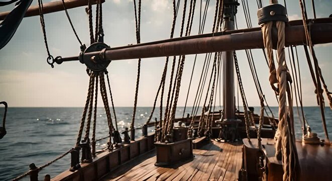 Deck of a pirate ship.