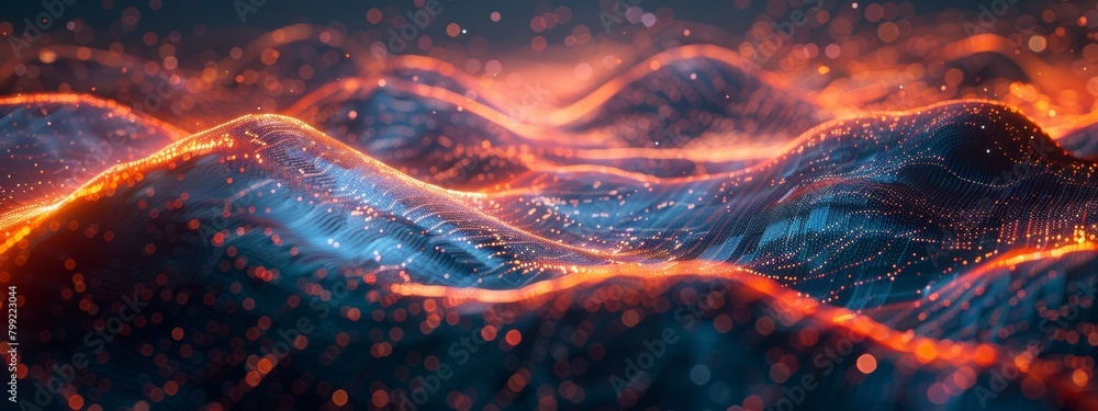 Poster quantum computing in weather prediction - quantum computer processing climate data, visualizing weat