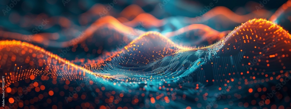 Poster quantum computing in weather prediction - quantum computer processing climate data, visualizing weat