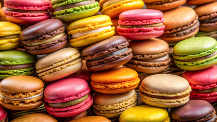Macarons cookies  background