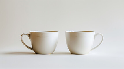 Obraz premium Espresso Exchange: Conversational Coffee Cups