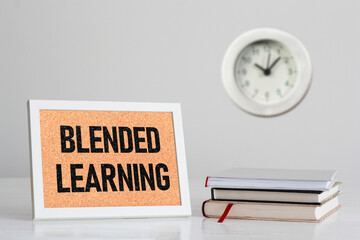 Blended learning is shown with the text