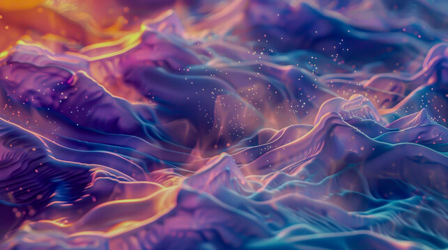 Showcase psychic waves pulsating and fluctuating in intensity