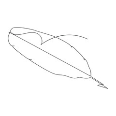 Leaf Continuous single one line drawing illustration art vector design

