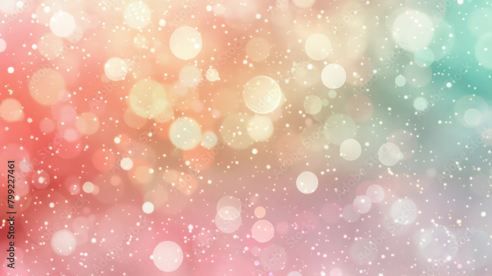 Poster abstract and soft bokeh lights background with a gradient of pastel colors
