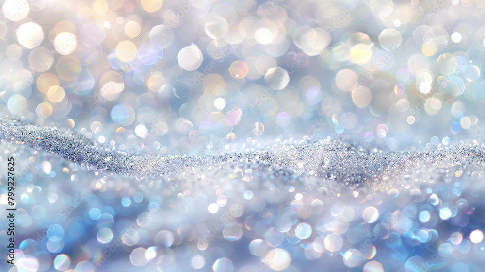 Poster elegant background with abstract shimmering light bokeh and soft pastel gradient