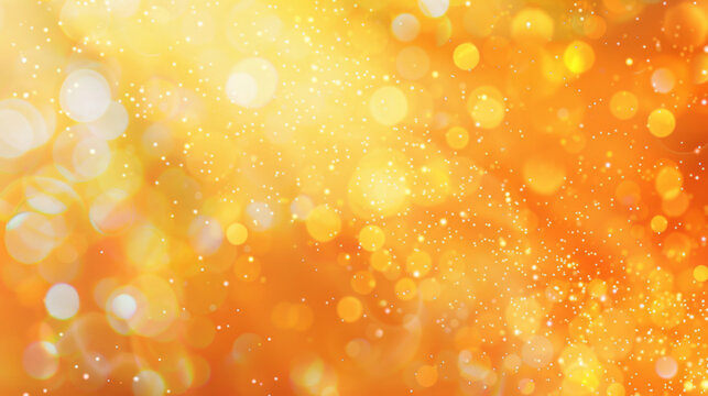 Abstract golden background with soft bokeh lights and sparkles