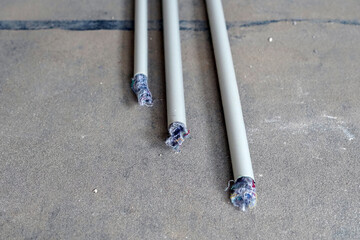 Installation of water pipes. They are clogged.