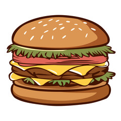 A tasty and hearty burger.