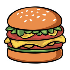 A tasty and hearty burger.