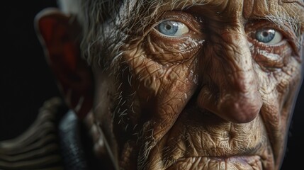 Elderly Man's Emotional Portrait Generative AI