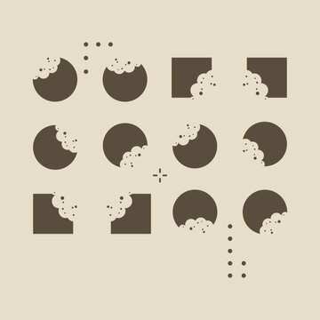 Cookie icon vector isolated on white background, logo concept of Cookie sign on transparent background, filled black symbol