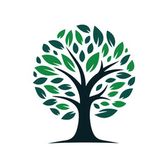 Tree Logo Design Vector Illustration
