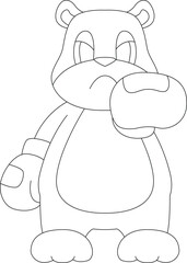 Mole Boxer Boxing gloves Boxing Animal Vector Graphic Art Illustration