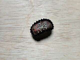 Homemade chocolate date cookies, a snack dish for Eid Mubarak.	