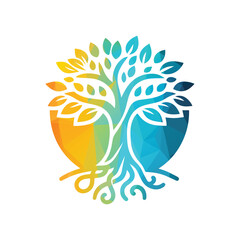 Tree Logo Design Vector Illustration